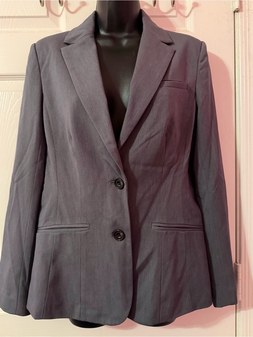 Eddie Bauer Women's Charcoal Gray Two-Button Blazer
